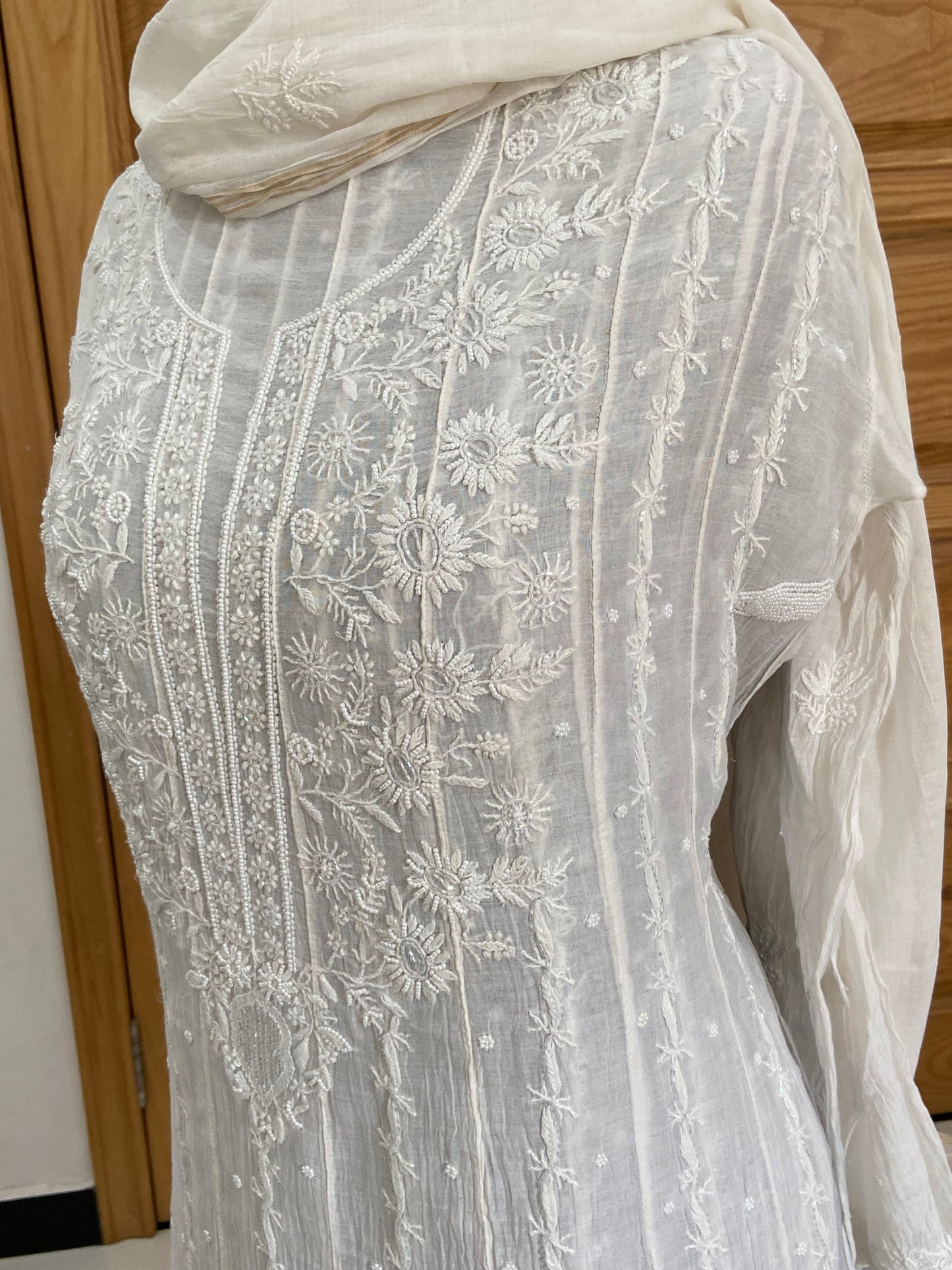 Mul chanderi Anarkali