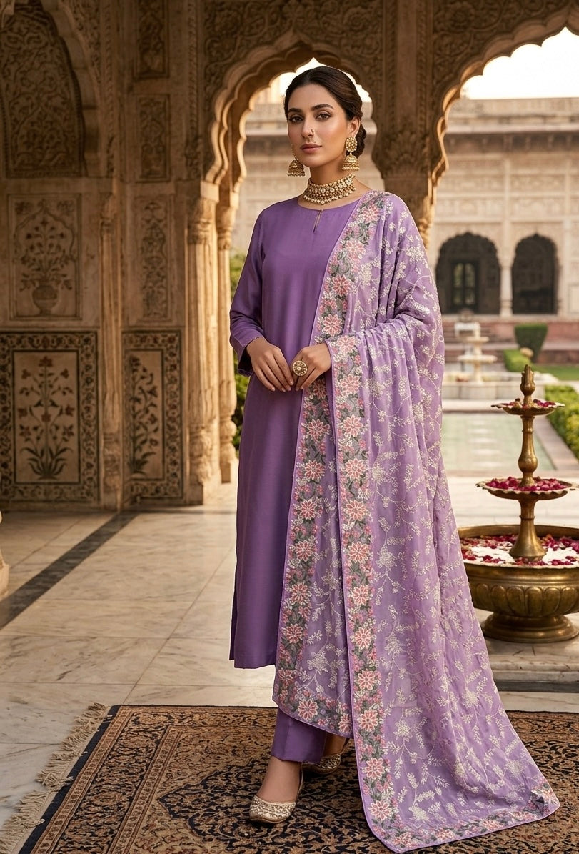 Parsi gara Mechine embroidered