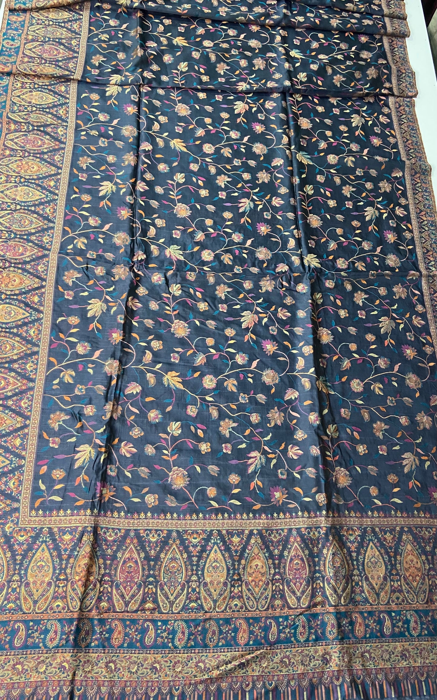 Pure kani silk saree Blue