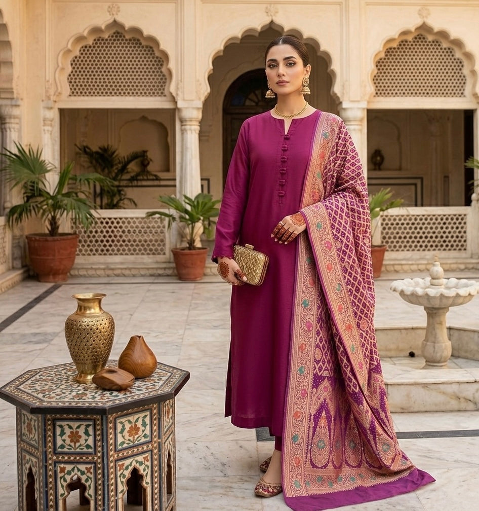 Pure Georgette neem Zari with mena kari