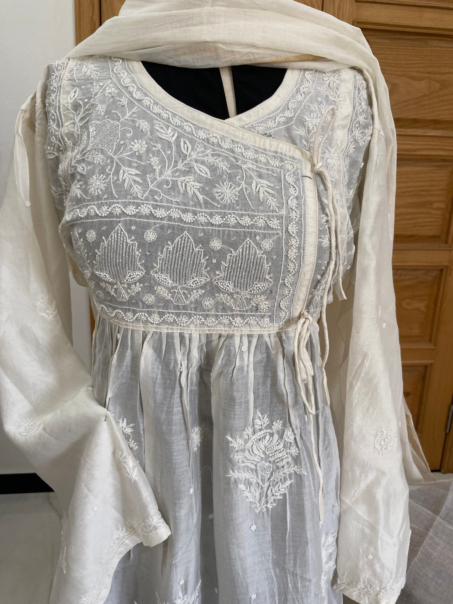 Mul chanderi kurta set