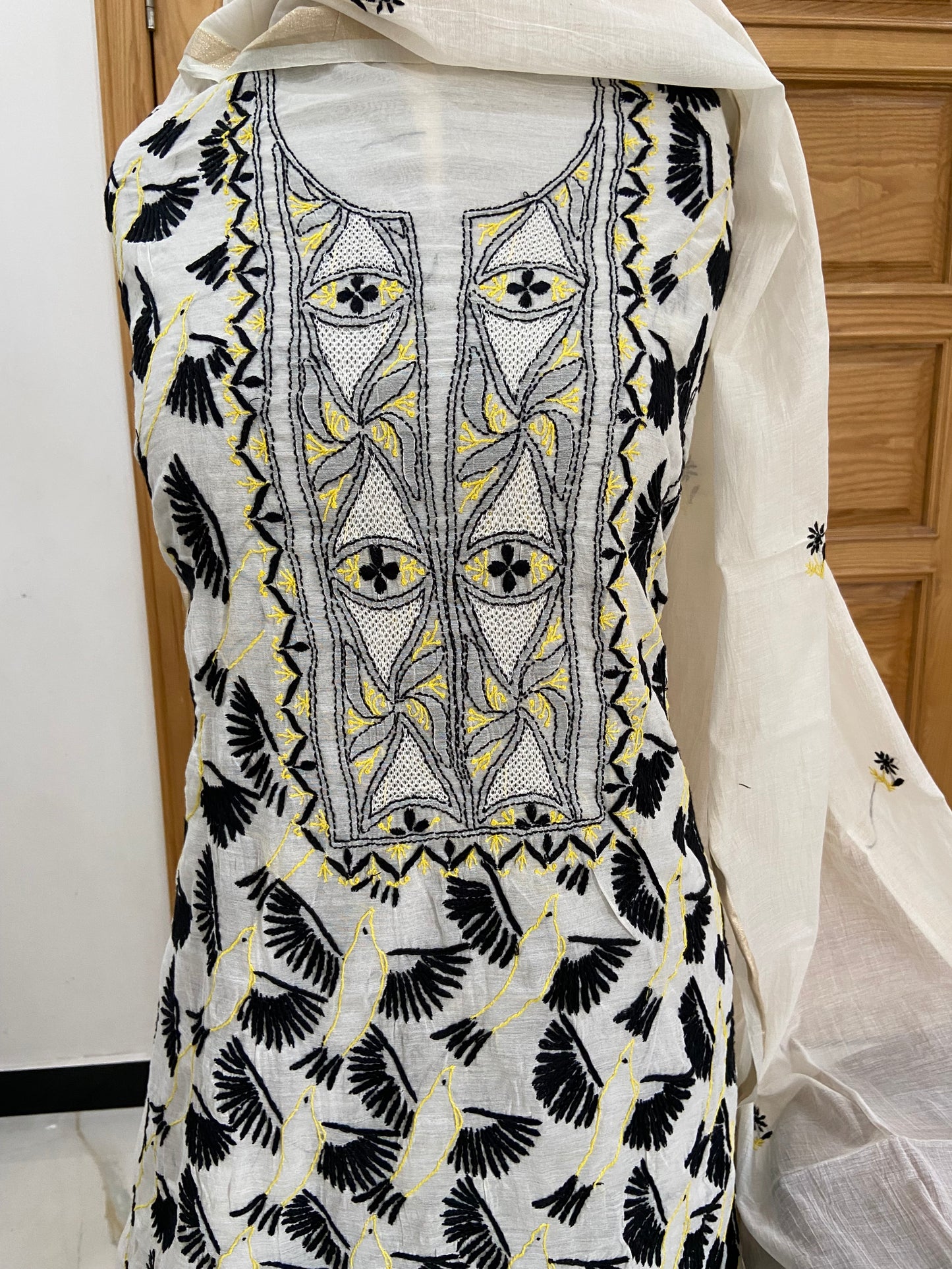 Mul chanderi kurta set