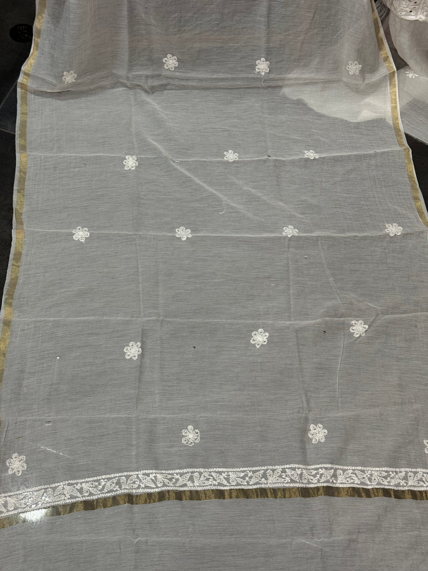 Mul chanderi kurta set