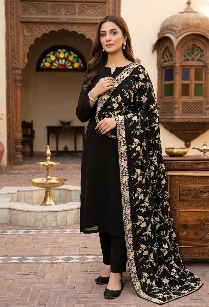 Parsi gara Mechine embroidered
