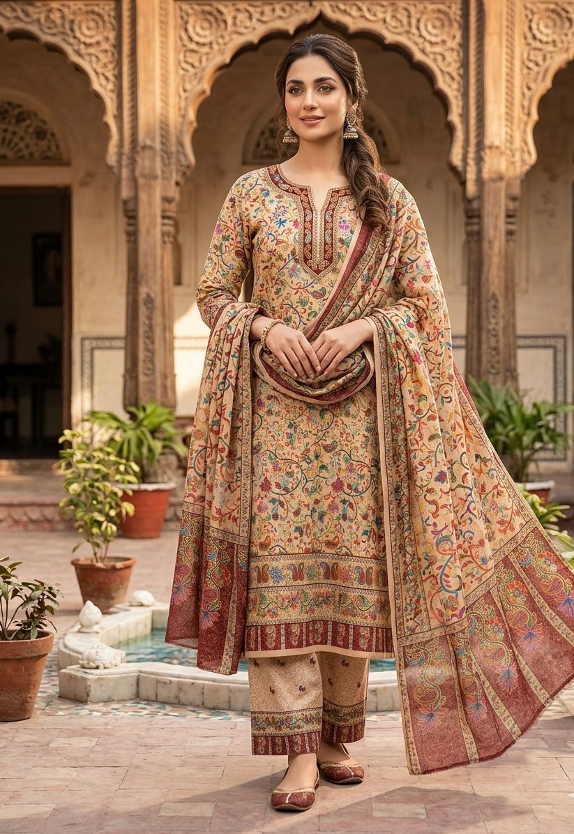 Kalamkari cotton lawn suits
