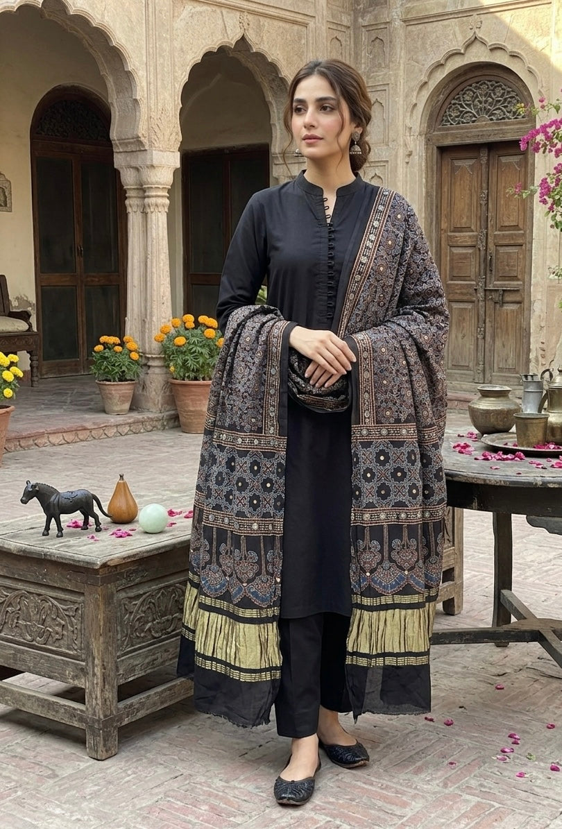 Ajrak mukesh duppata