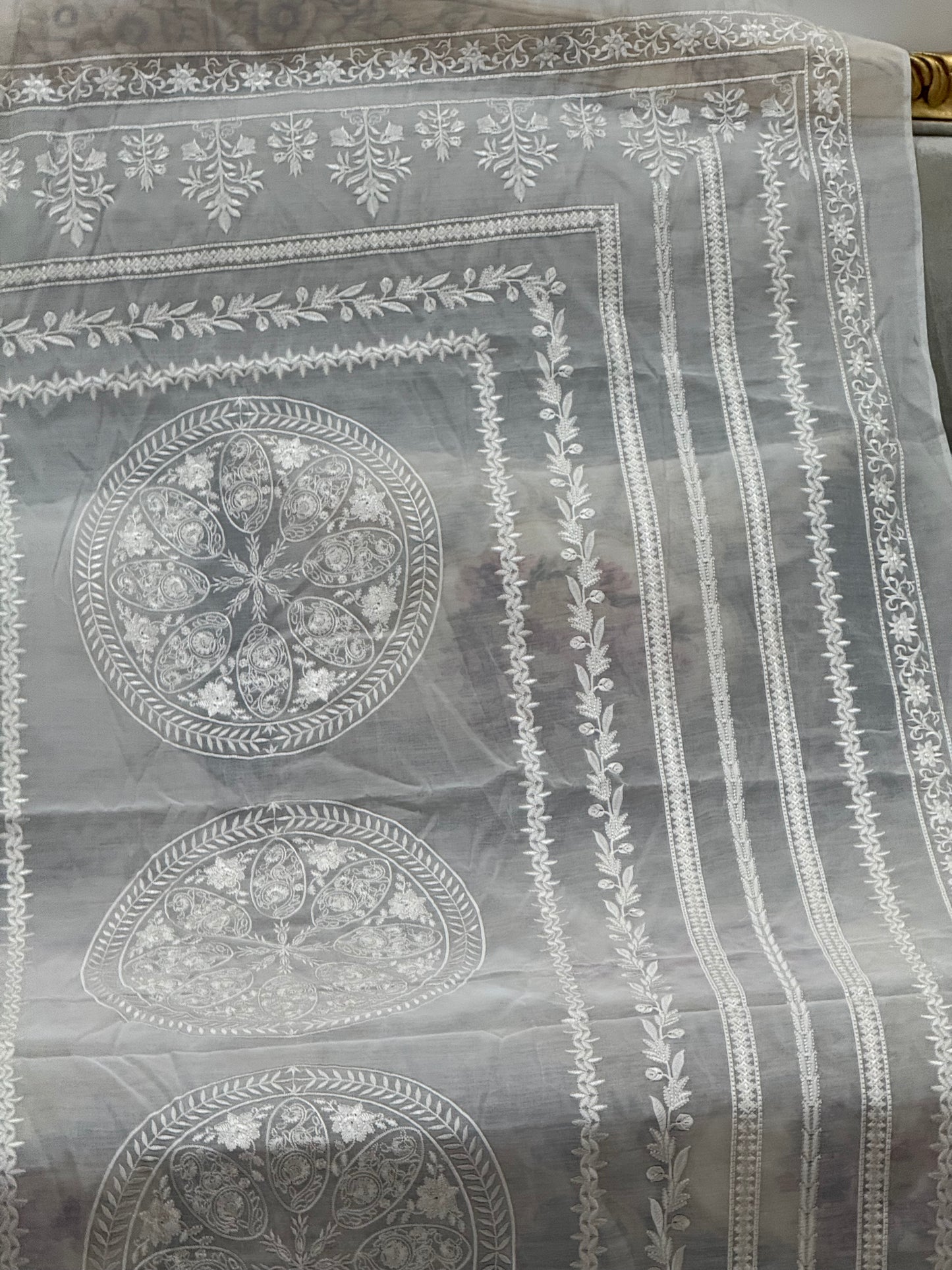 Pure chanderi silk lawn duppata