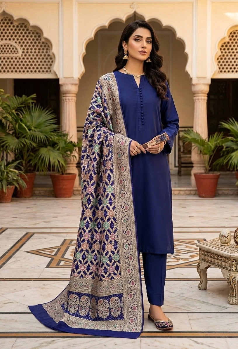 Pure Georgette neem Zari with mena kari