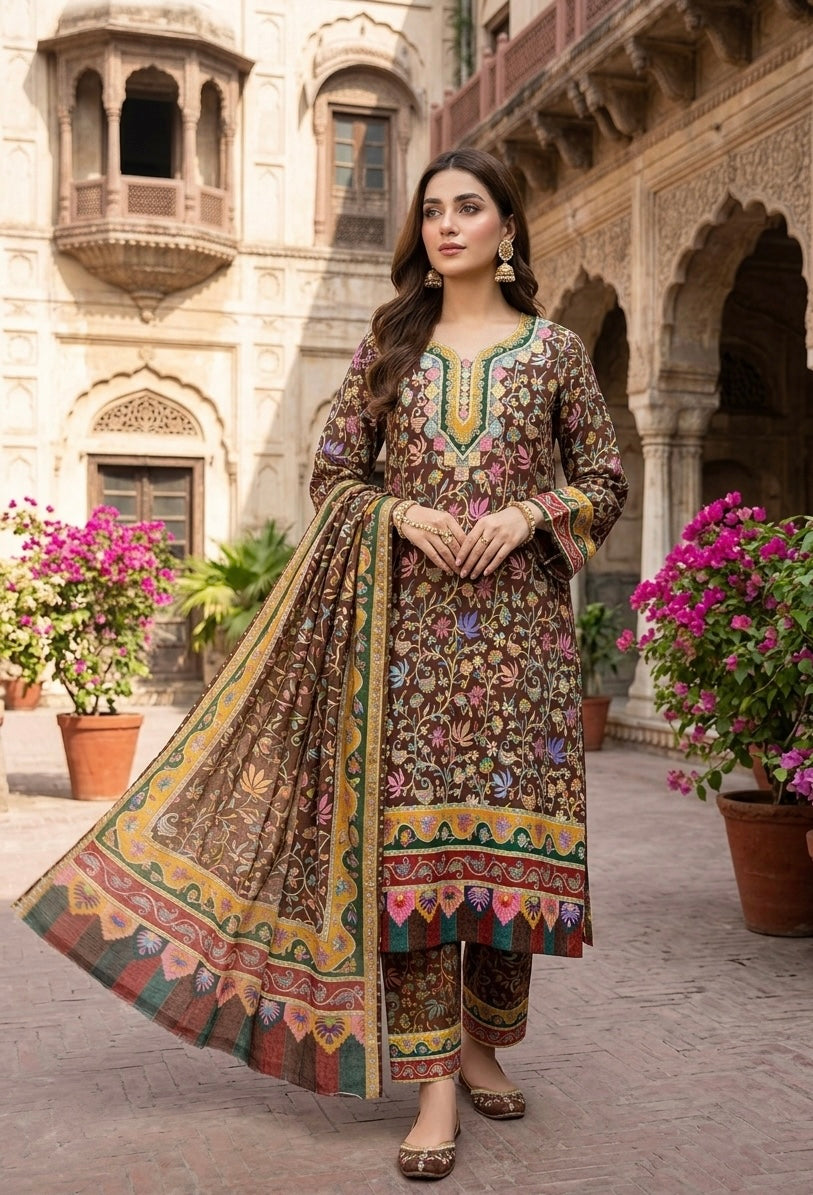 Kalamkari cotton lawn suits