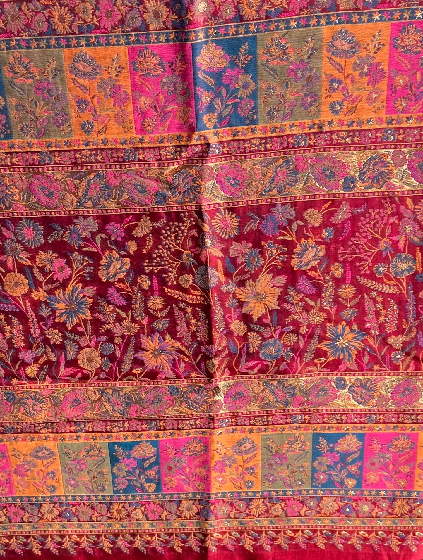 Pure kani silk saree maroon
