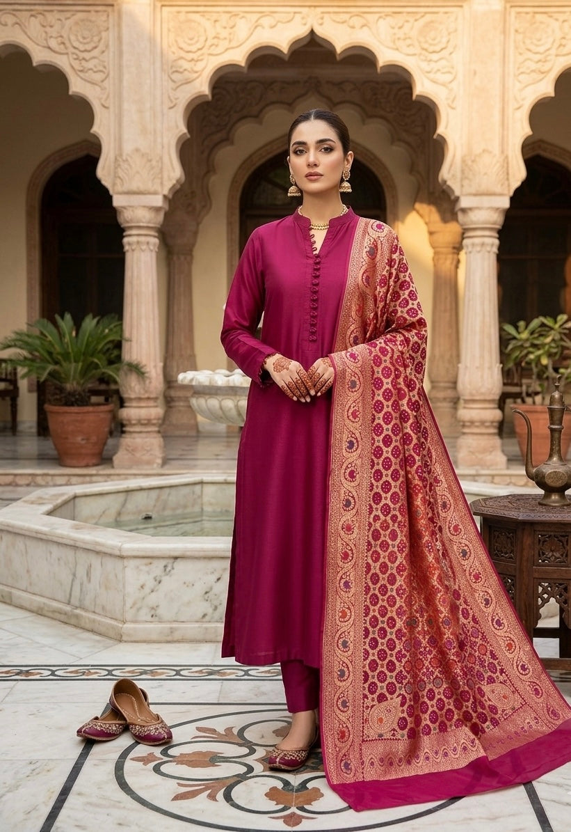 Pure Georgette neem Zari with mena kari