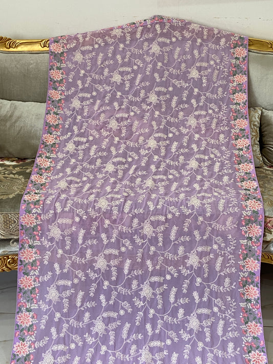 Parsi gara Mechine embroidered