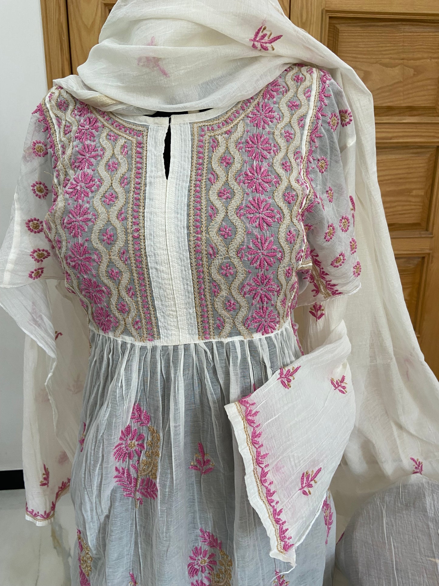Mul chanderi kurta set