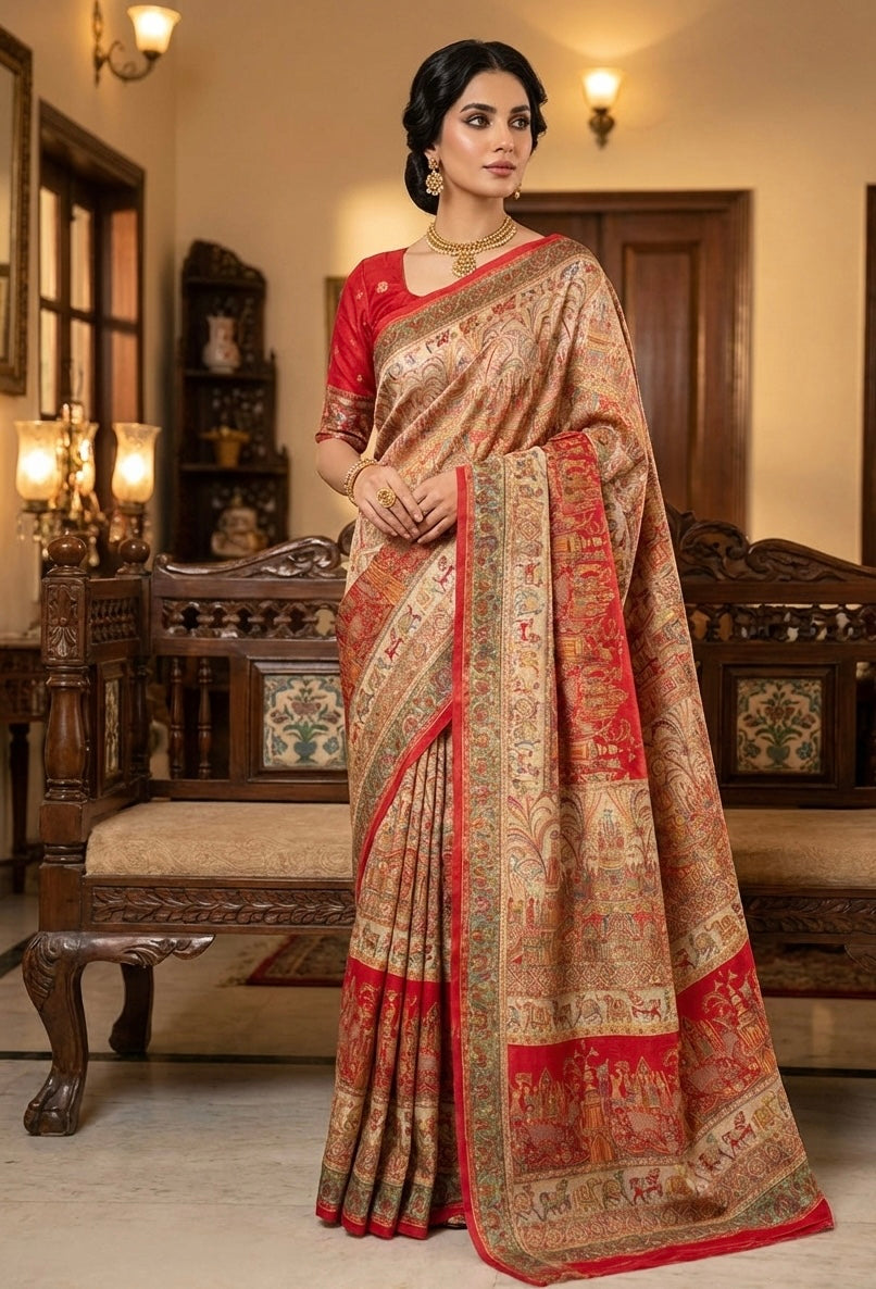 Pure kani silk saree