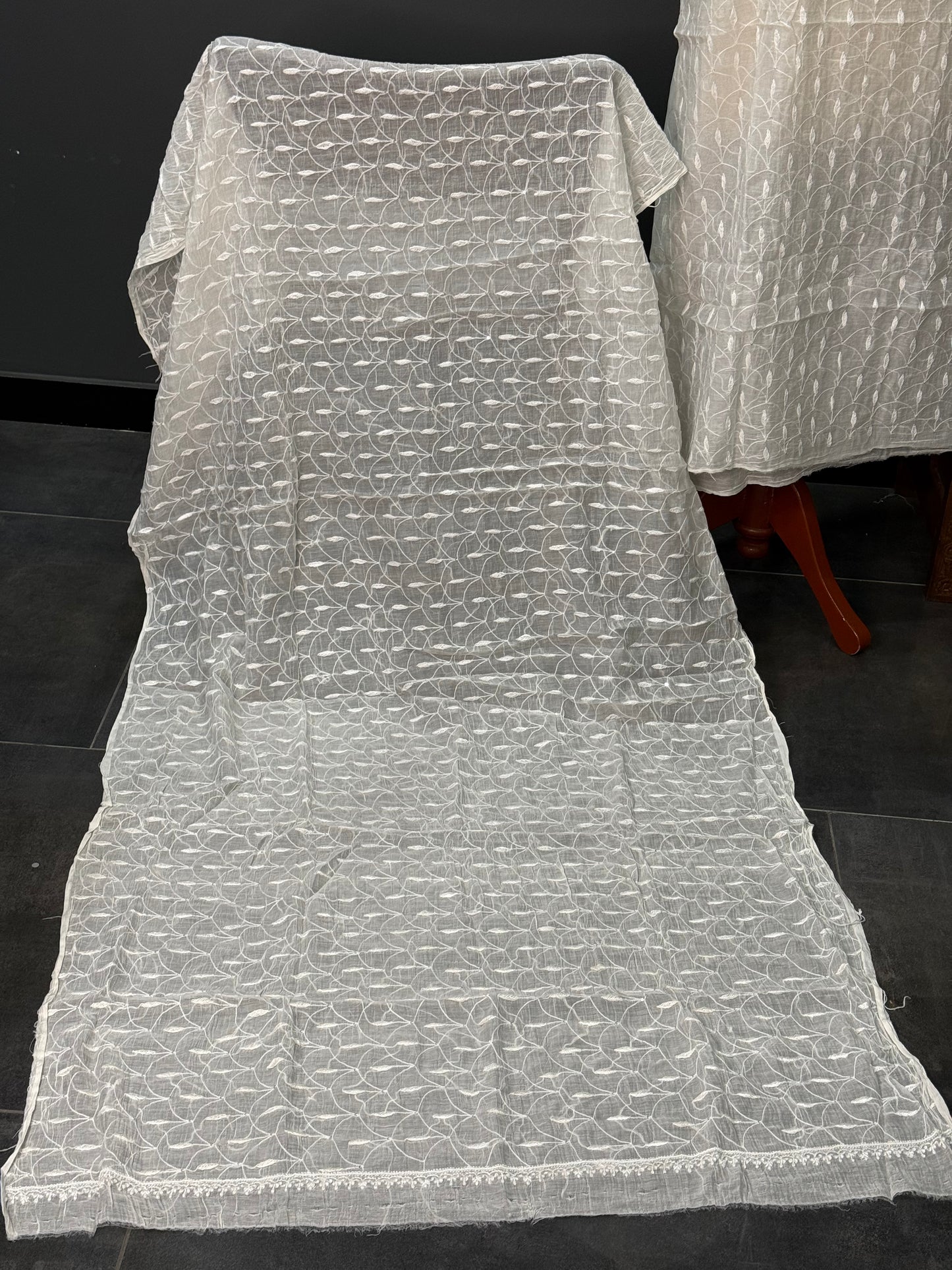 Mul  chanderi kurta set