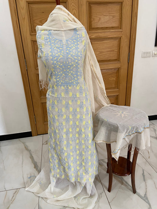 Mul chanderi kurta set