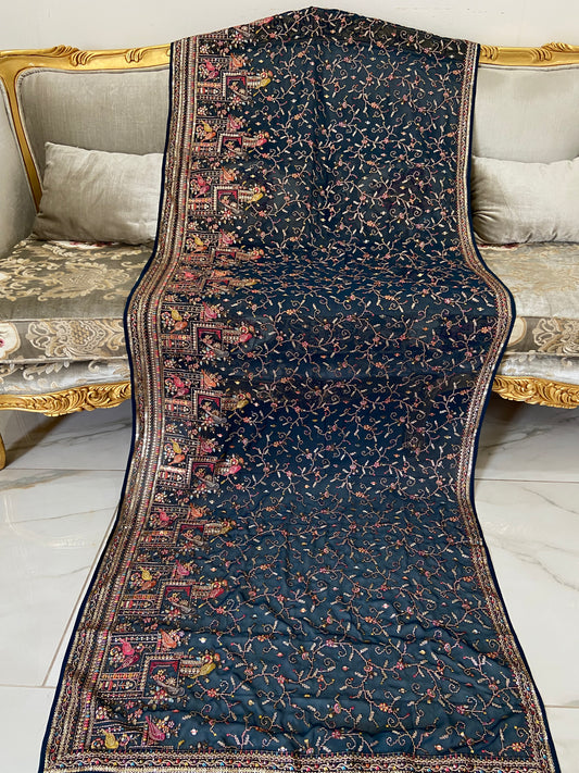Parsi gara Mechine embroidered