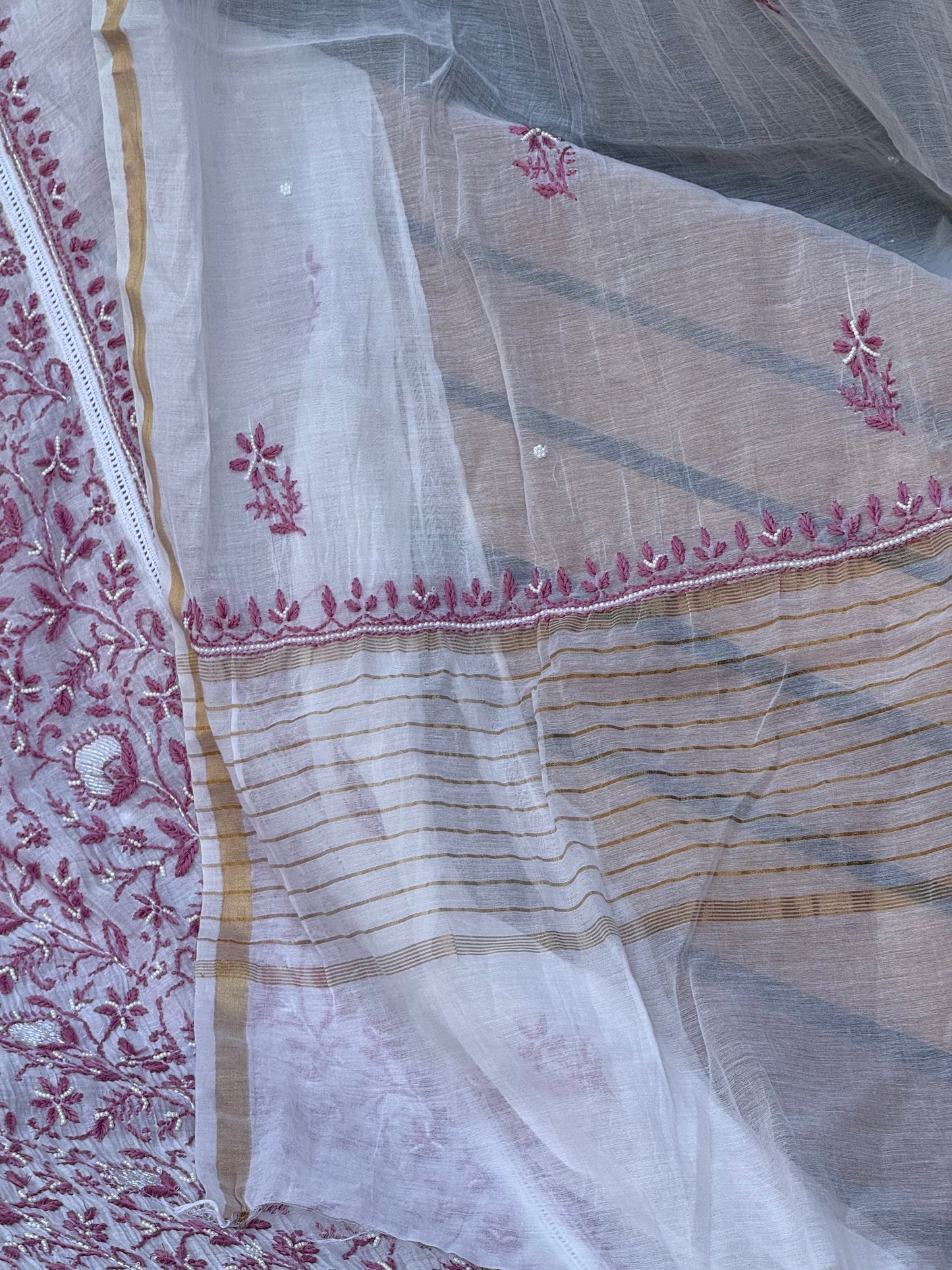Mul chanderi kurta set