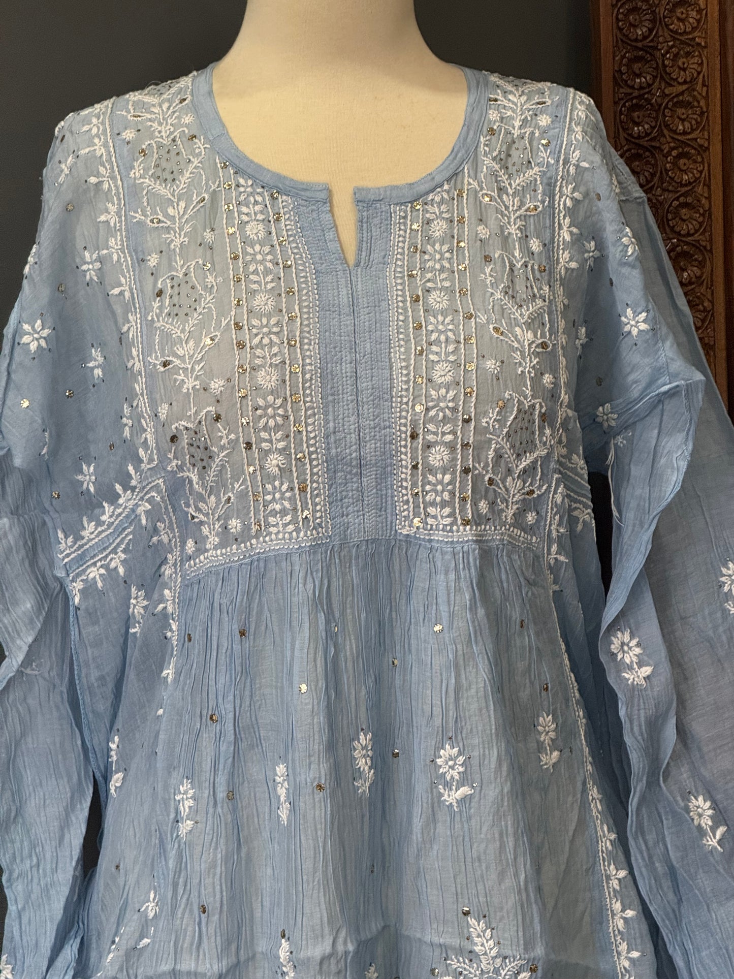 Mul chanderi gown