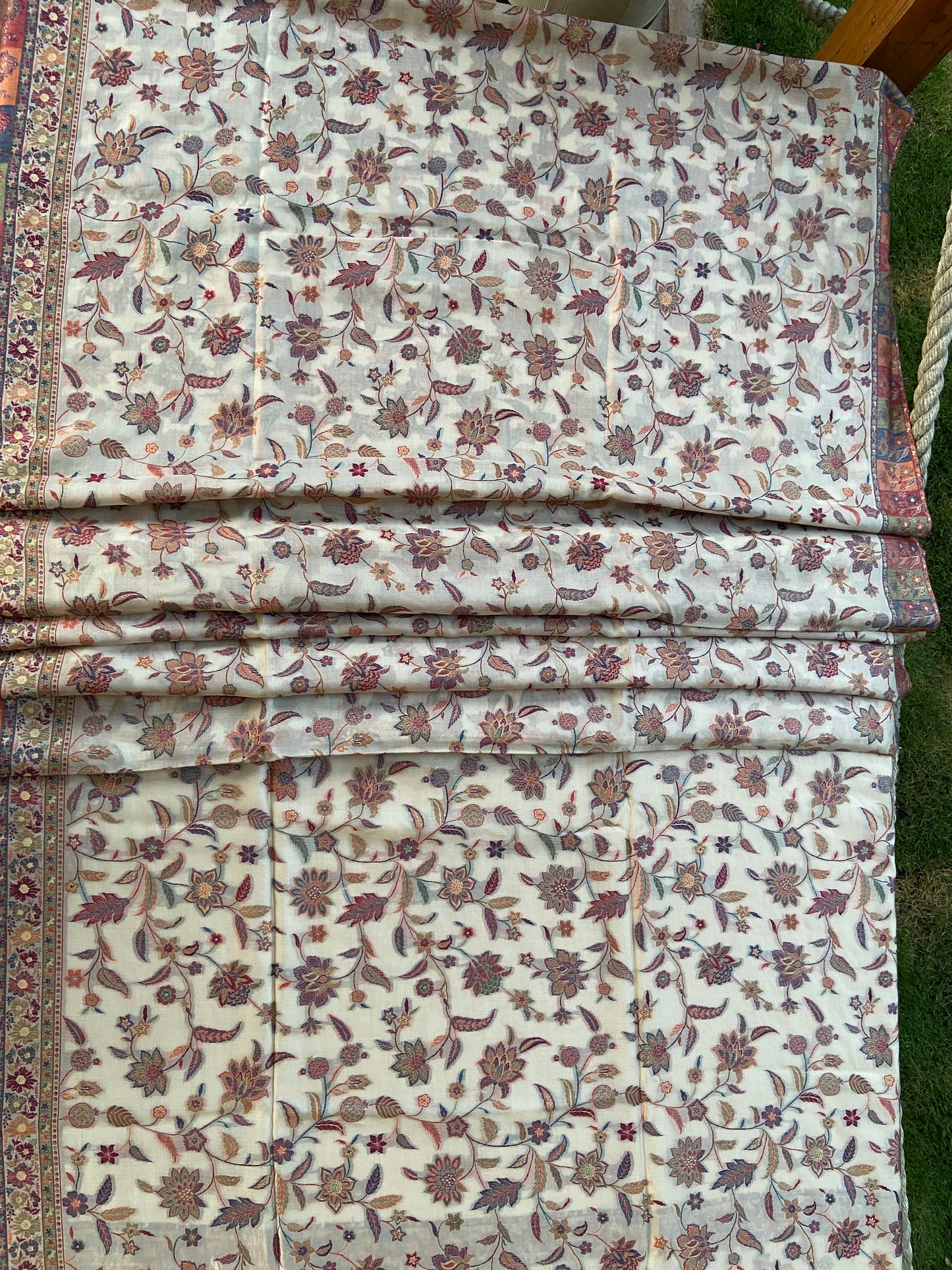 Pure kani silk saree Offwhite