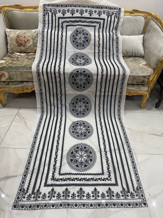 Pure chanderi silk lawn duppata