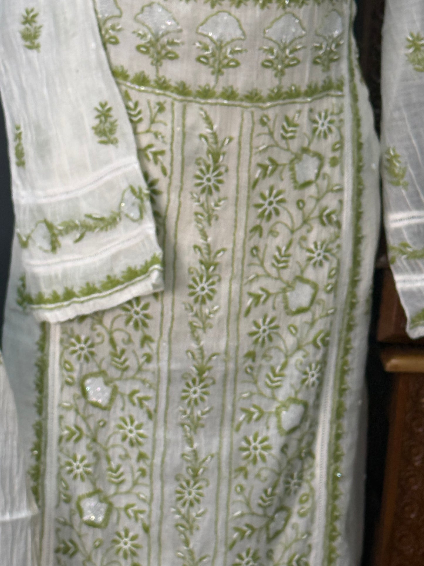 Mul chanderi kurta set