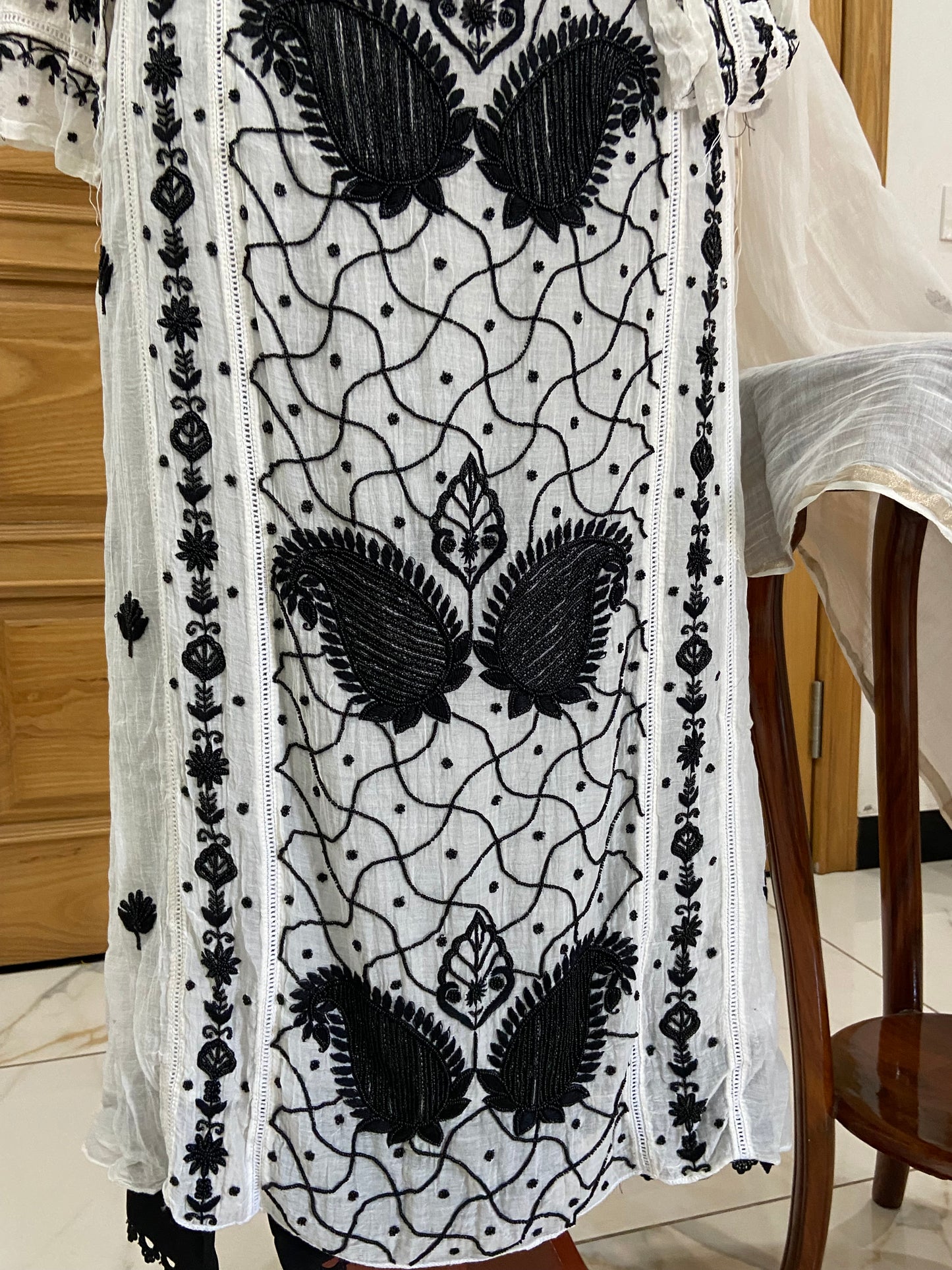 Mul chanderi kurta set