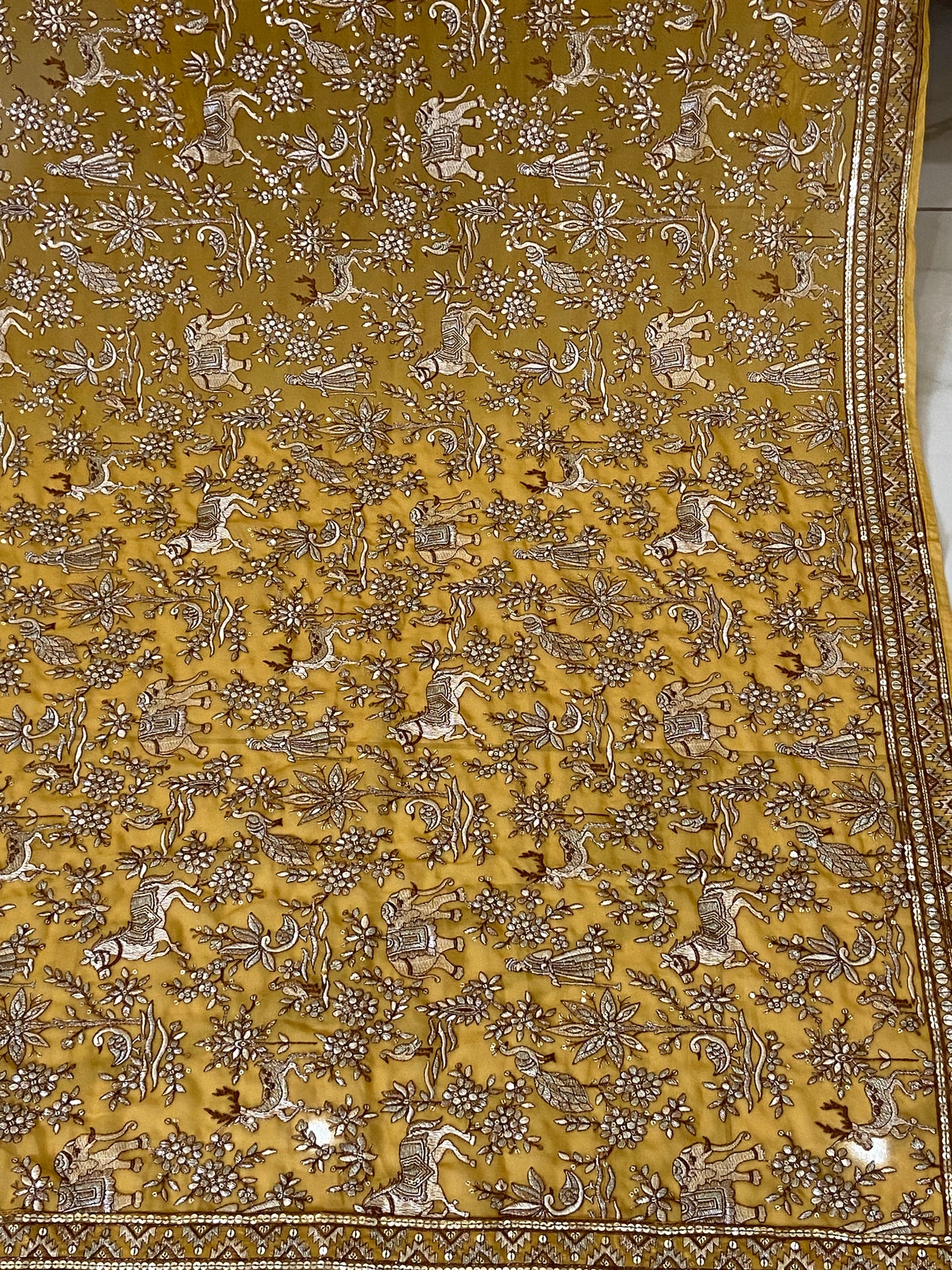 Parsi gara Mechine embroidered
