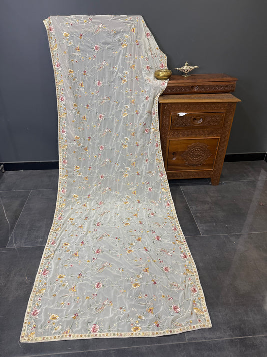 Parsi gara Mechine embroidered