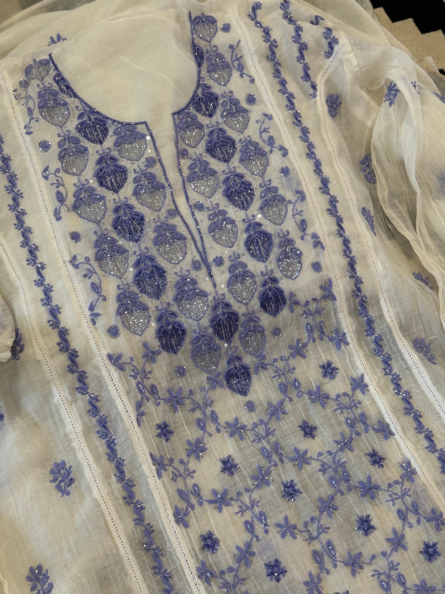 Mul chanderi kurta set new