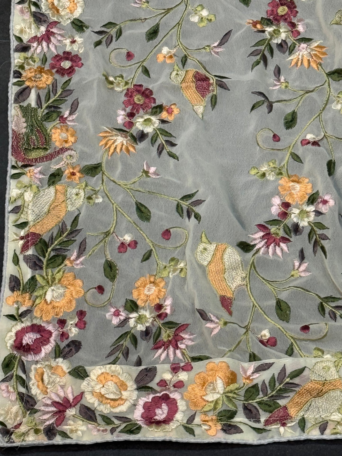 Parsi gara Mechine embroidered