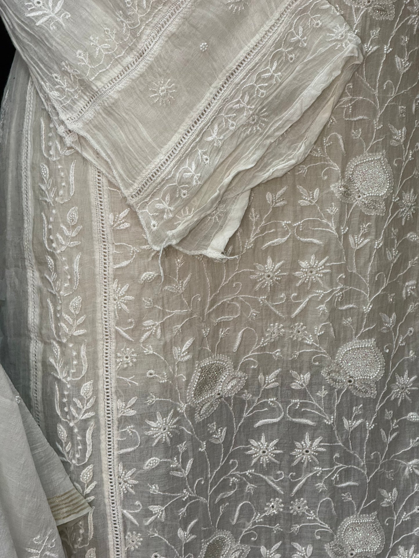 Mul chanderi kurta set