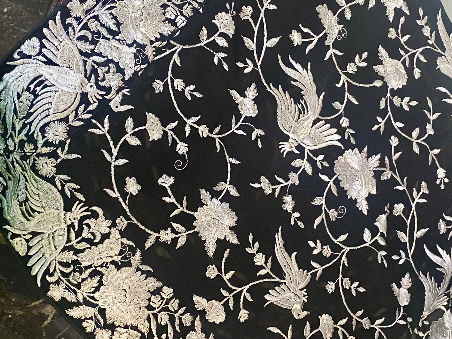 Parsi gara Mechine embroidered