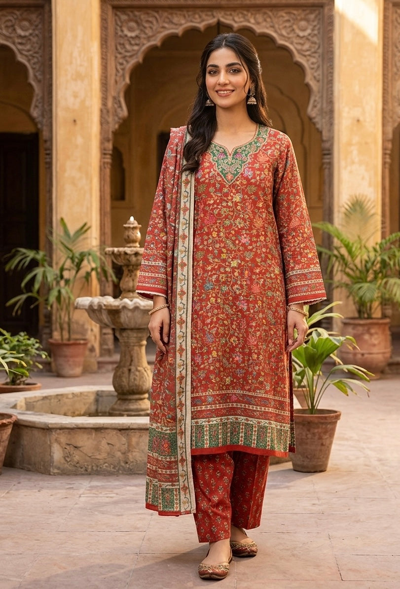 Kalamkari cotton lawn suits