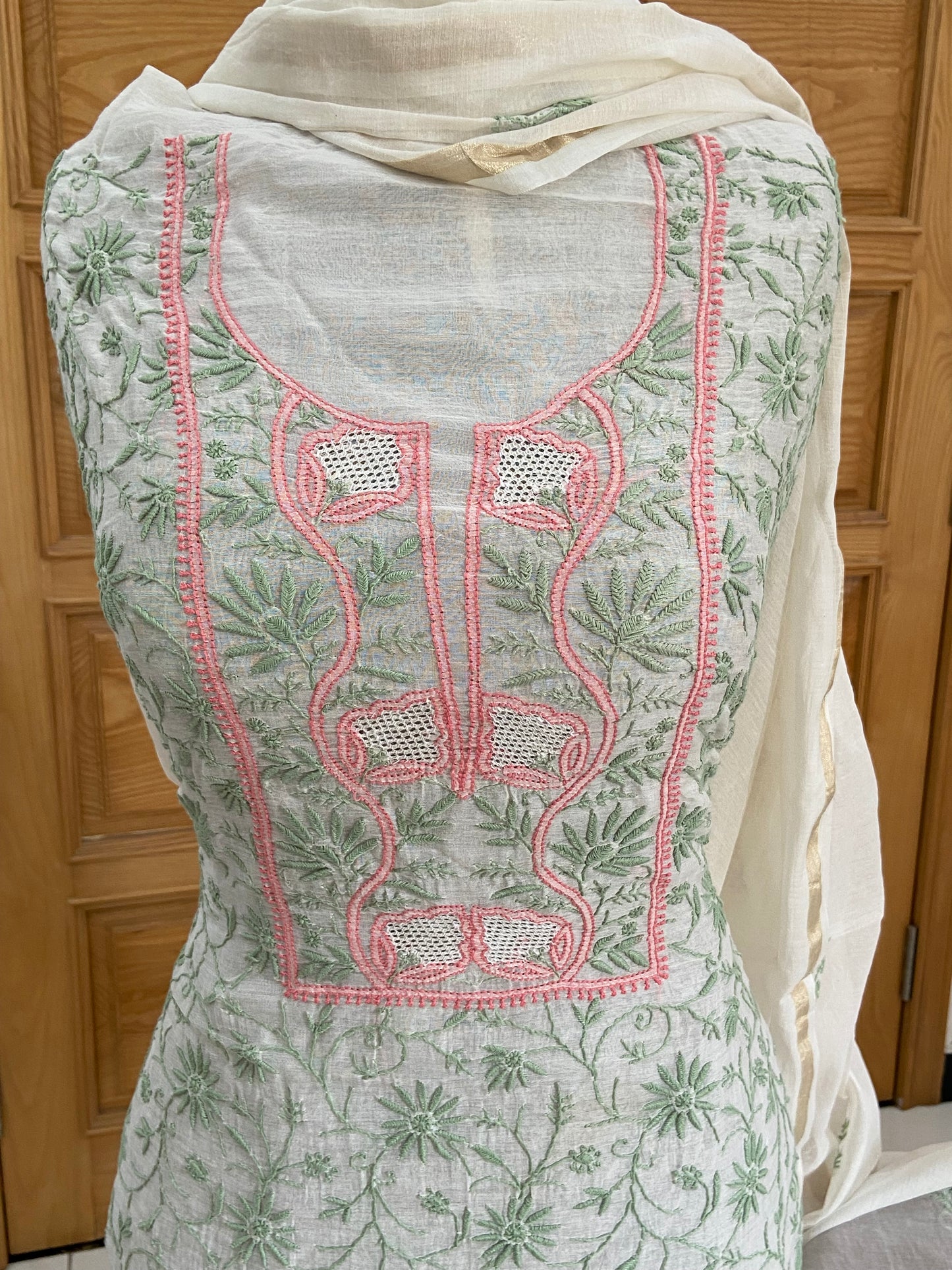 Mul chanderi kurta set