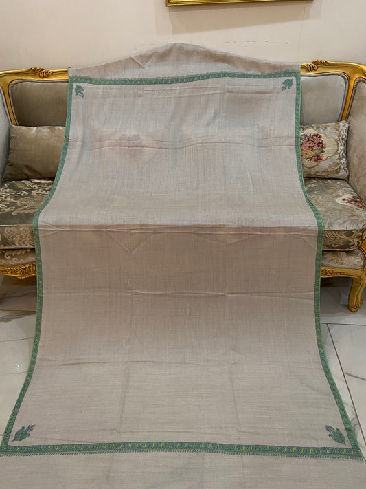Toosh pashmina sui 4 side embroidered boarder
