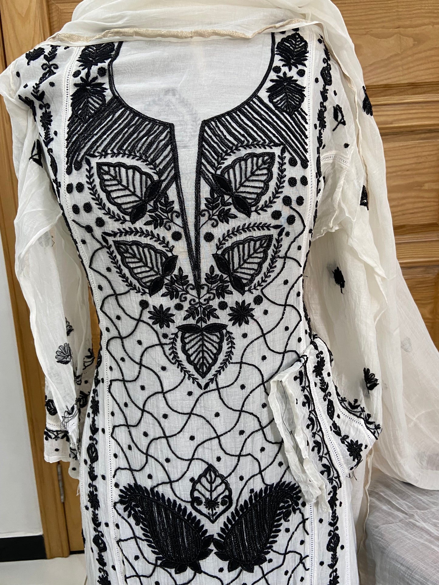 Mul chanderi kurta set