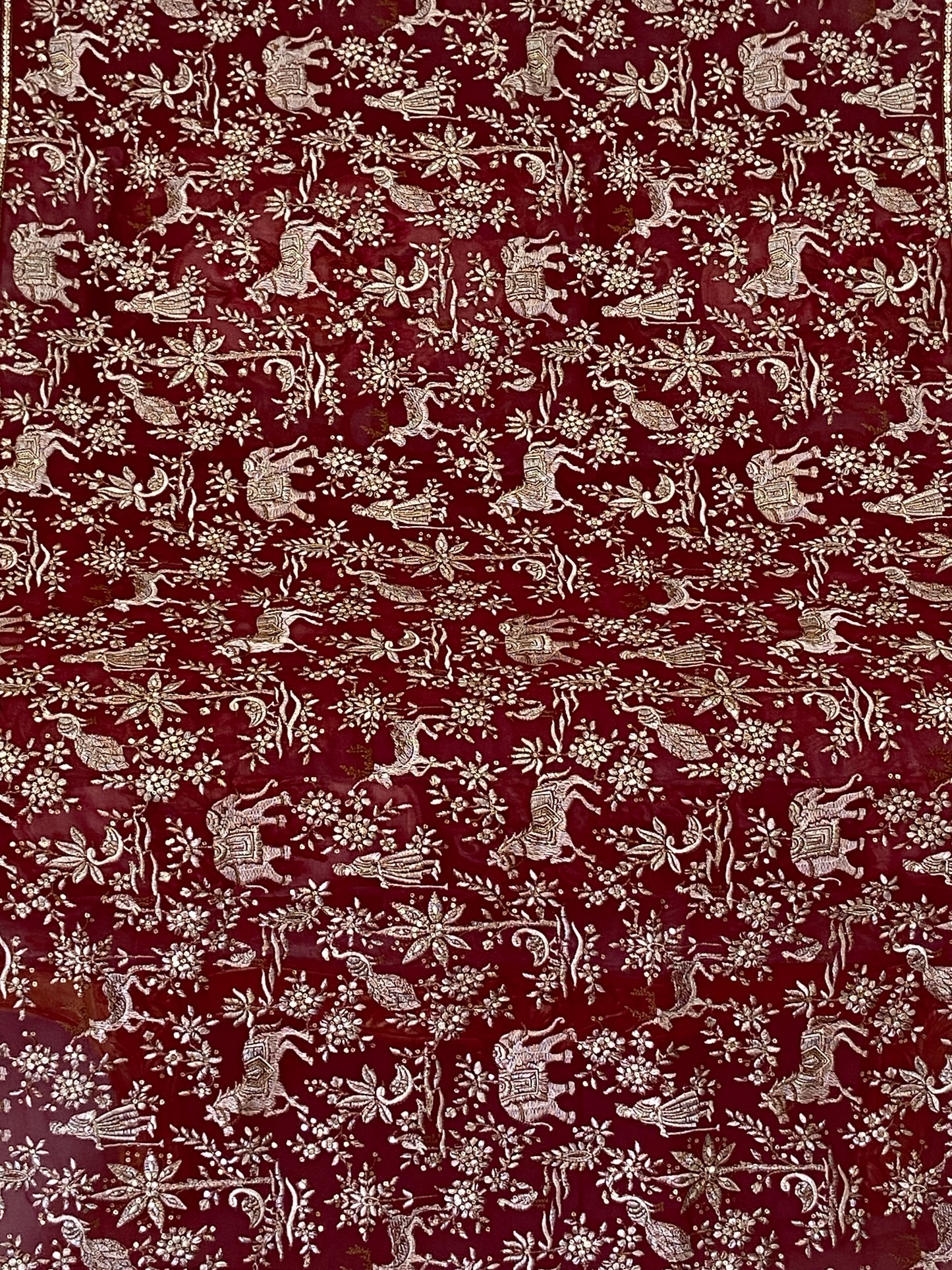 Parsi gara Mechine embroidered