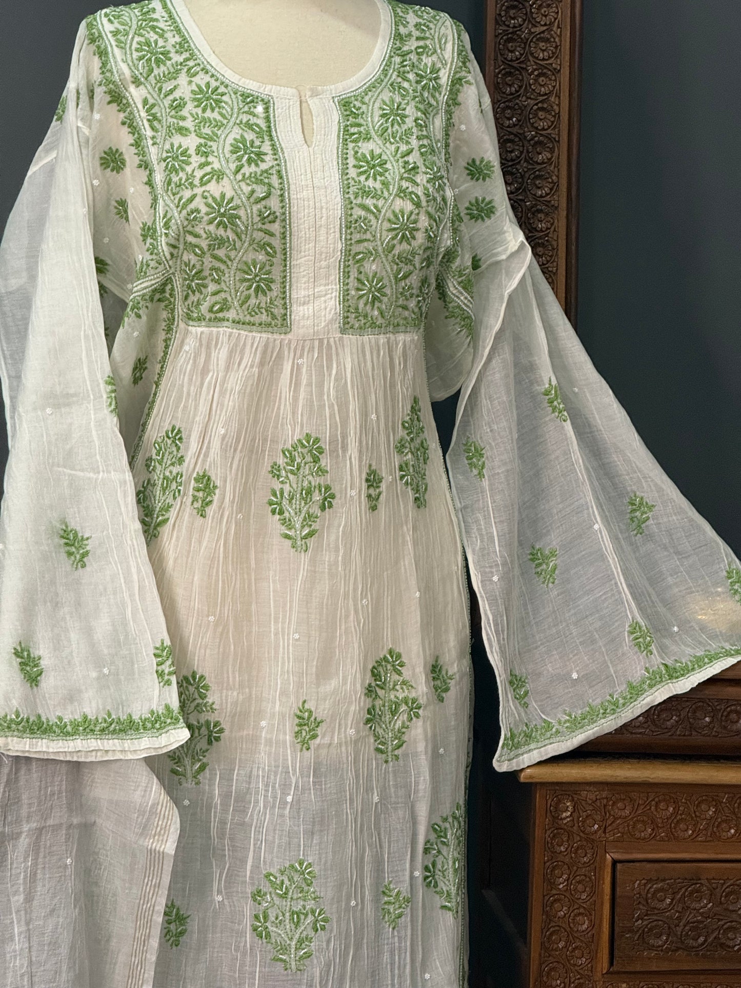 Mul chanderi gown