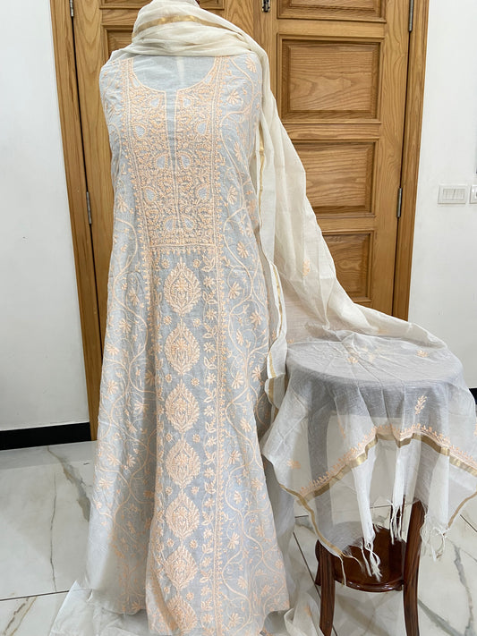 Mul chanderi kurta set