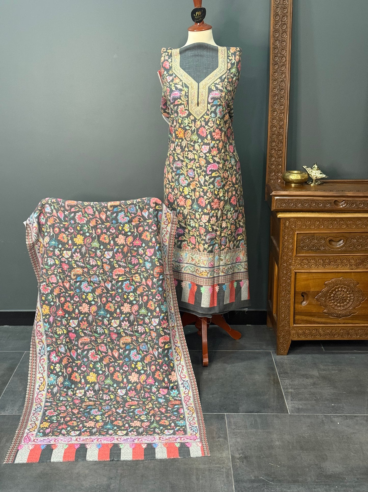 Kalamkari PASHMINA SUIT m