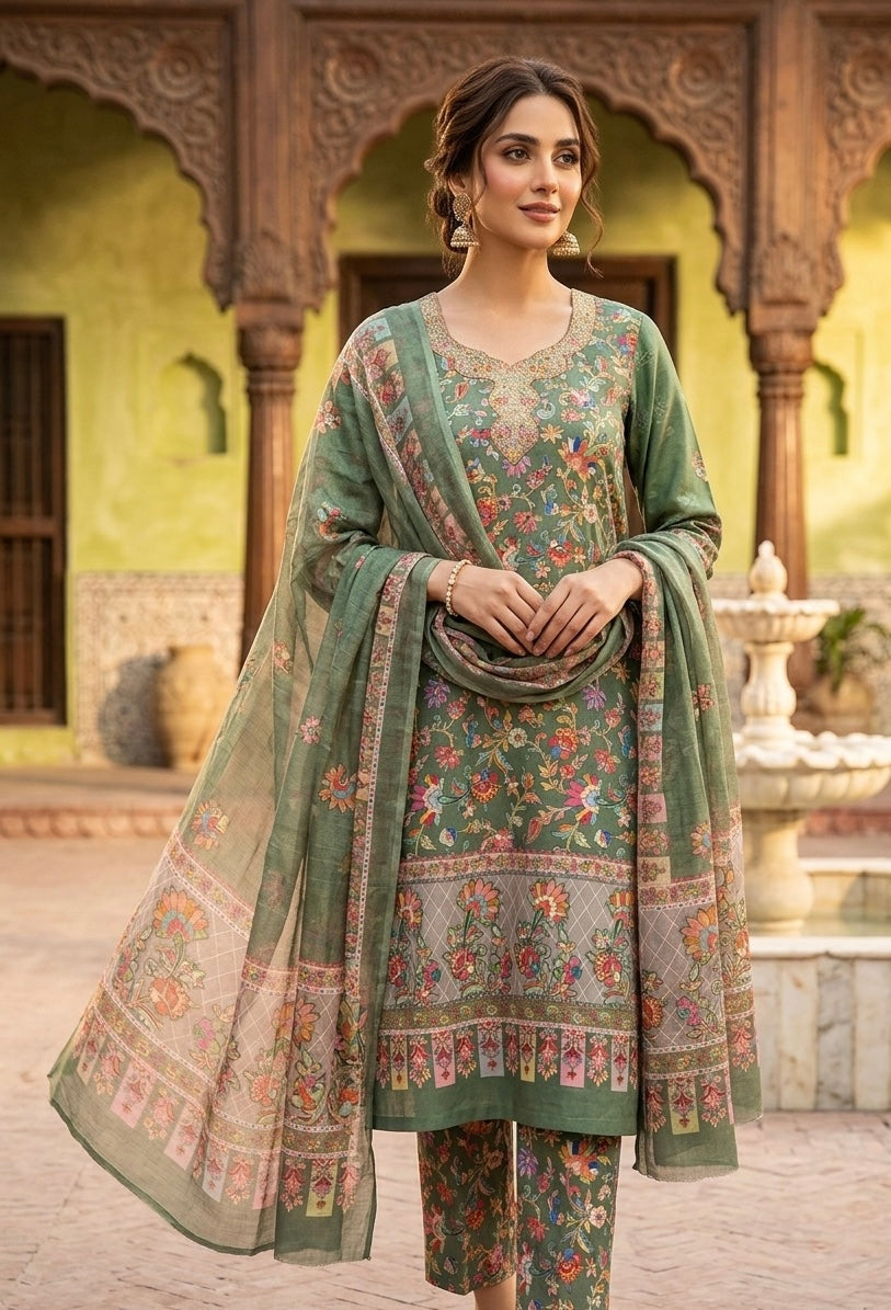 Kalamkari cotton lawn suits