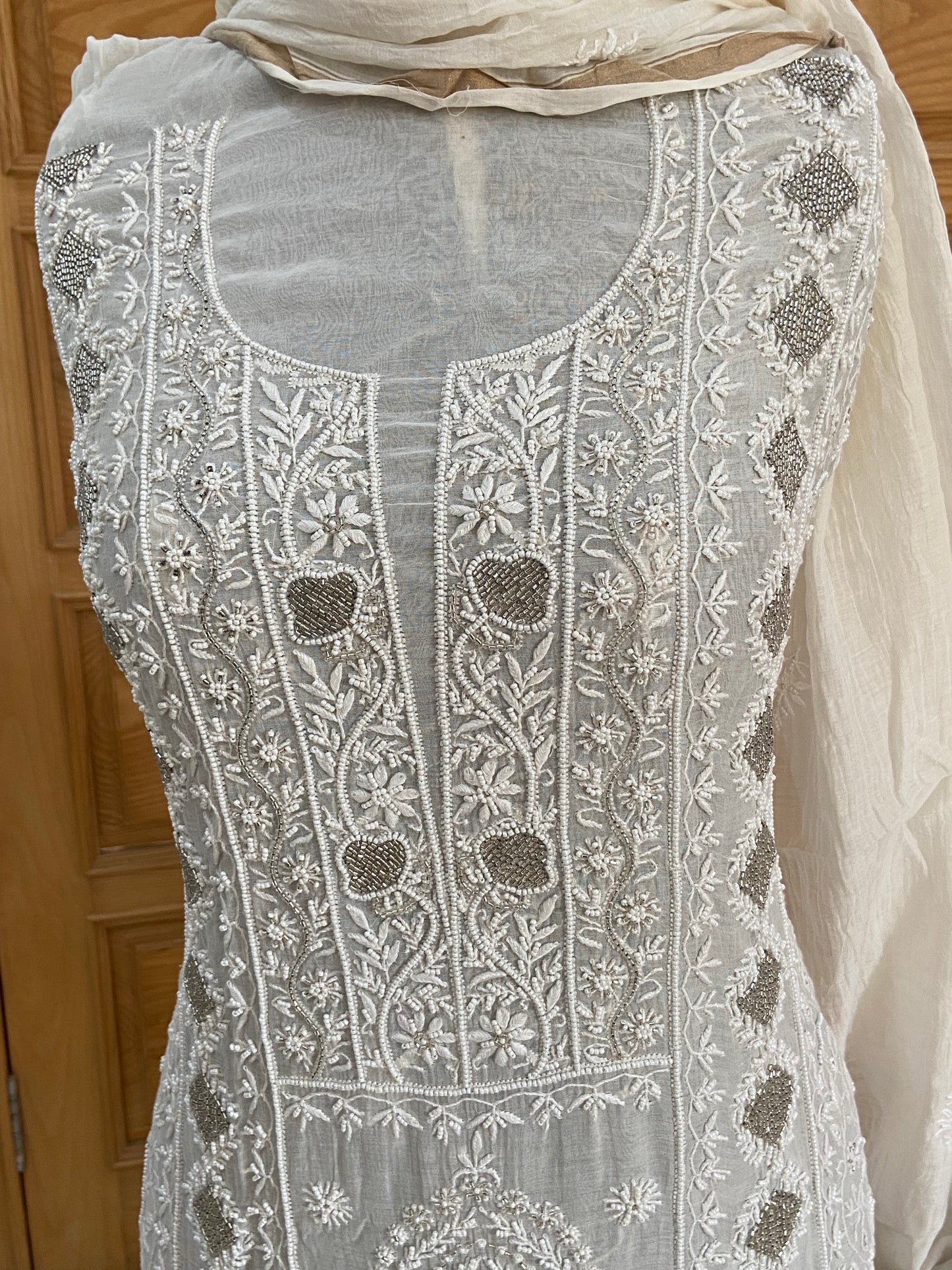 Mul chanderi kurta set