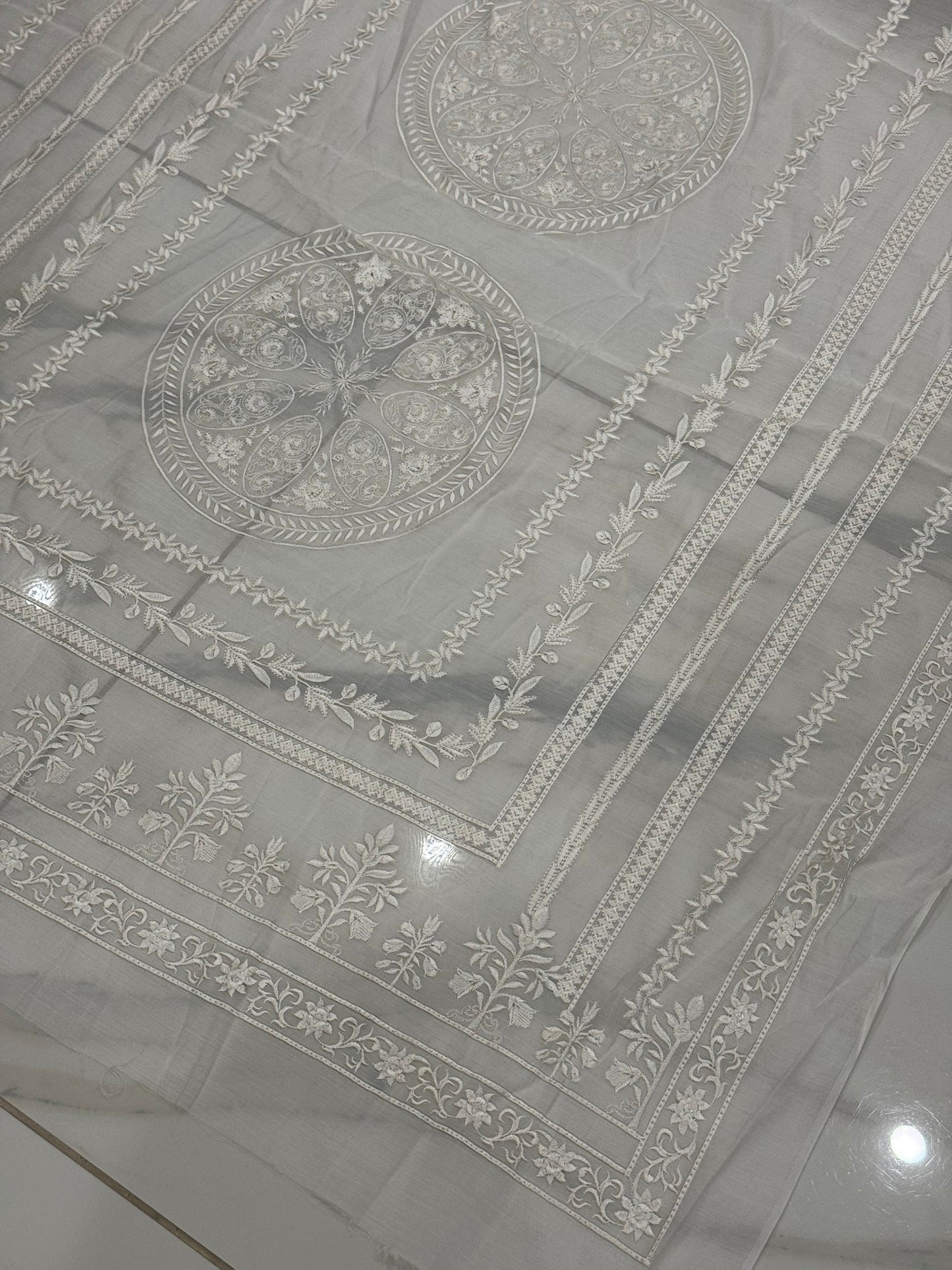 Pure chanderi silk lawn duppata