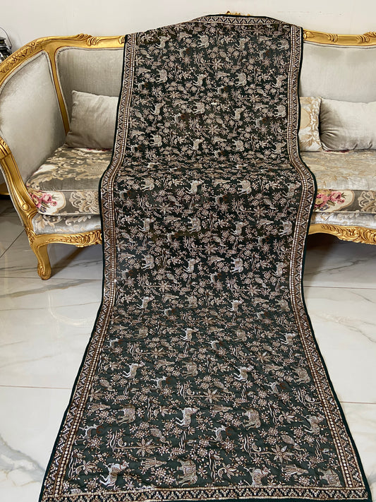 Parsi gara Mechine embroidered