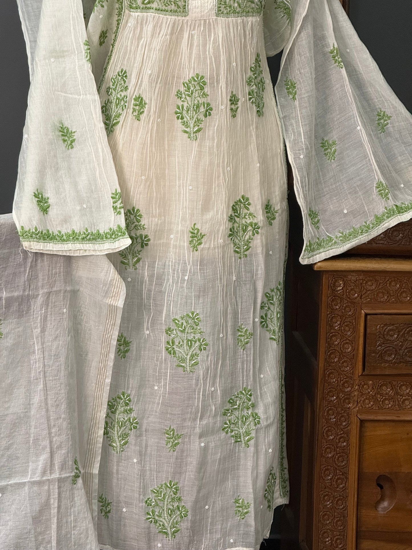 Mul chanderi gown