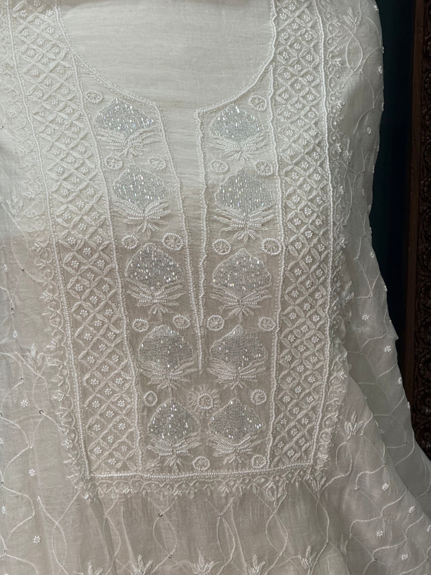Mul chanderi kurta set