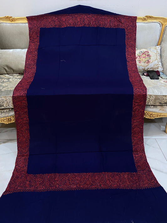 Toosh pashmina sui 4 side embroidered boarder