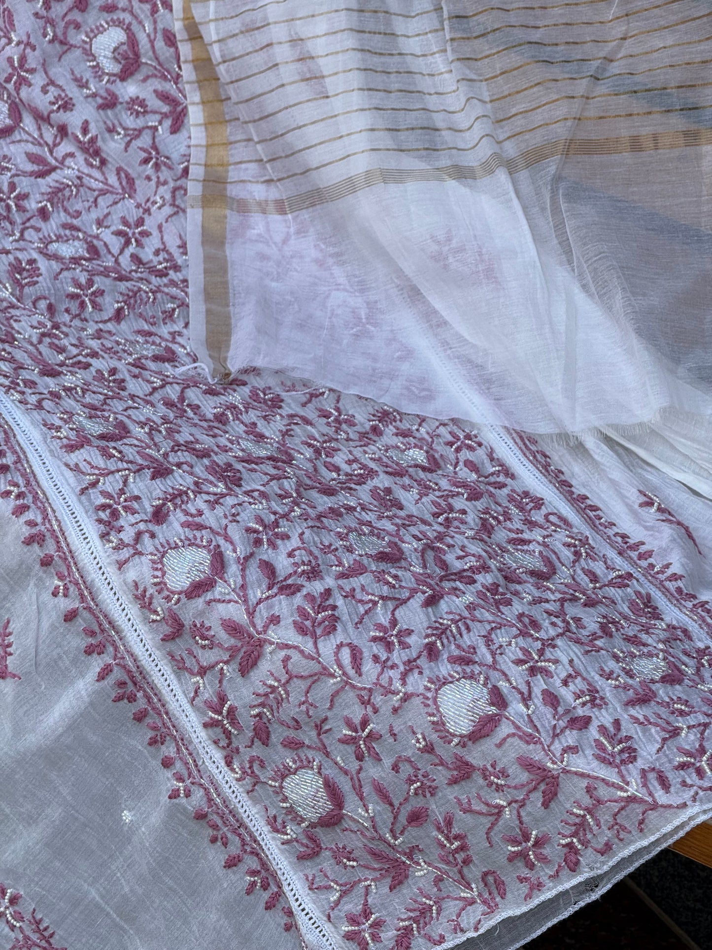 Mul chanderi kurta set