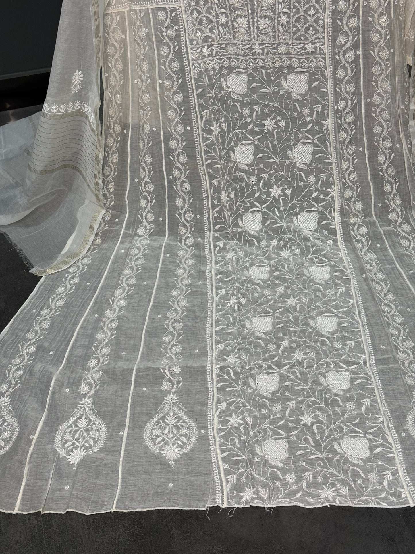 Mul chanderi kurta set